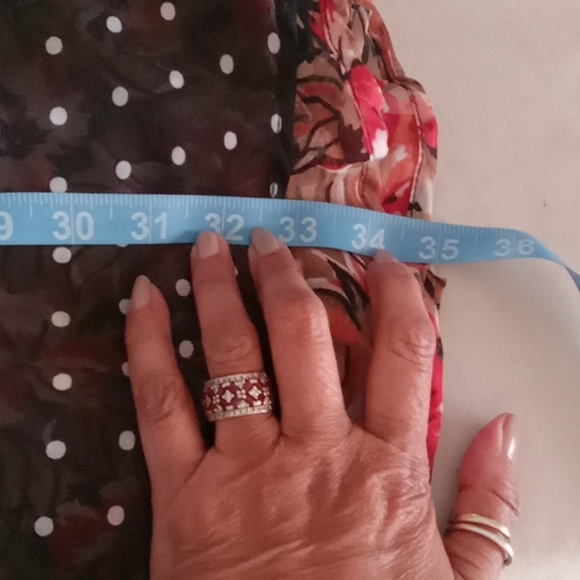 Woman Within Reversible  Chiffon Midi Skirt 2X NWOT - Picture 5 of 9